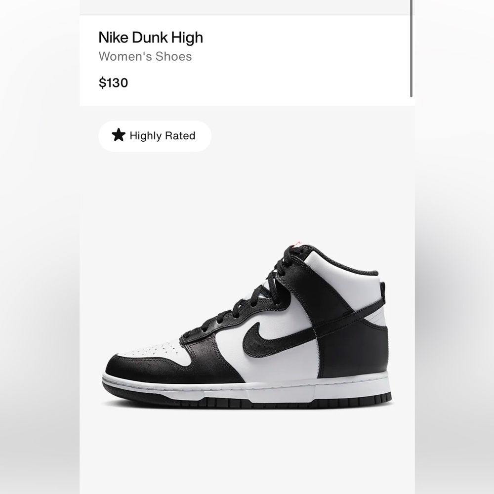 Nike Dunk High Black And White